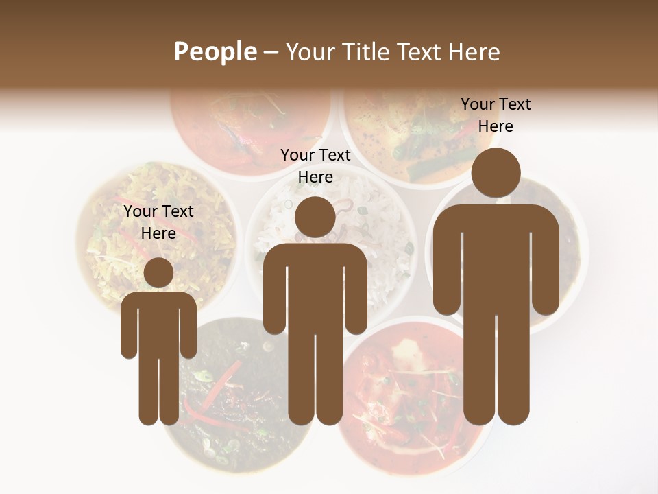 A Group Of Different Bowls Of Food On A White Surface PowerPoint Template