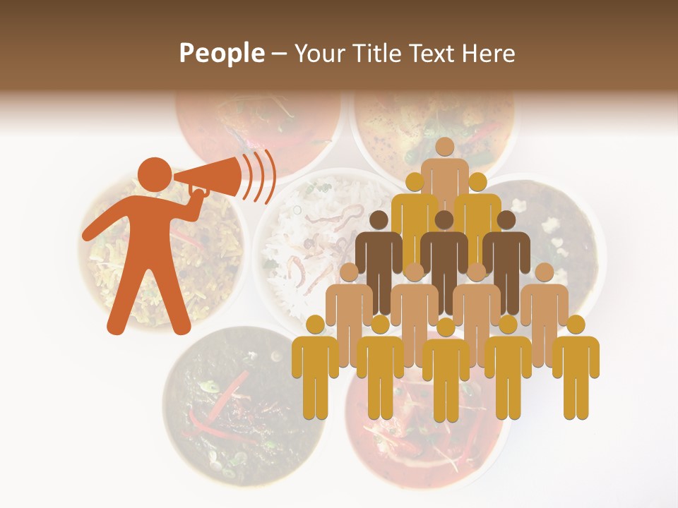 A Group Of Different Bowls Of Food On A White Surface PowerPoint Template