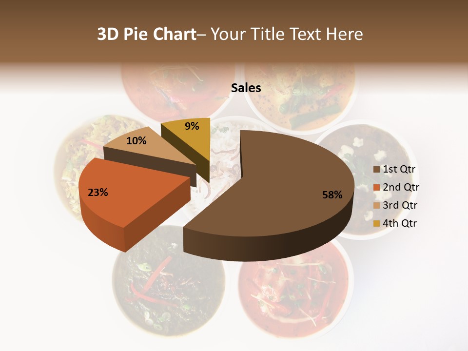 A Group Of Different Bowls Of Food On A White Surface PowerPoint Template