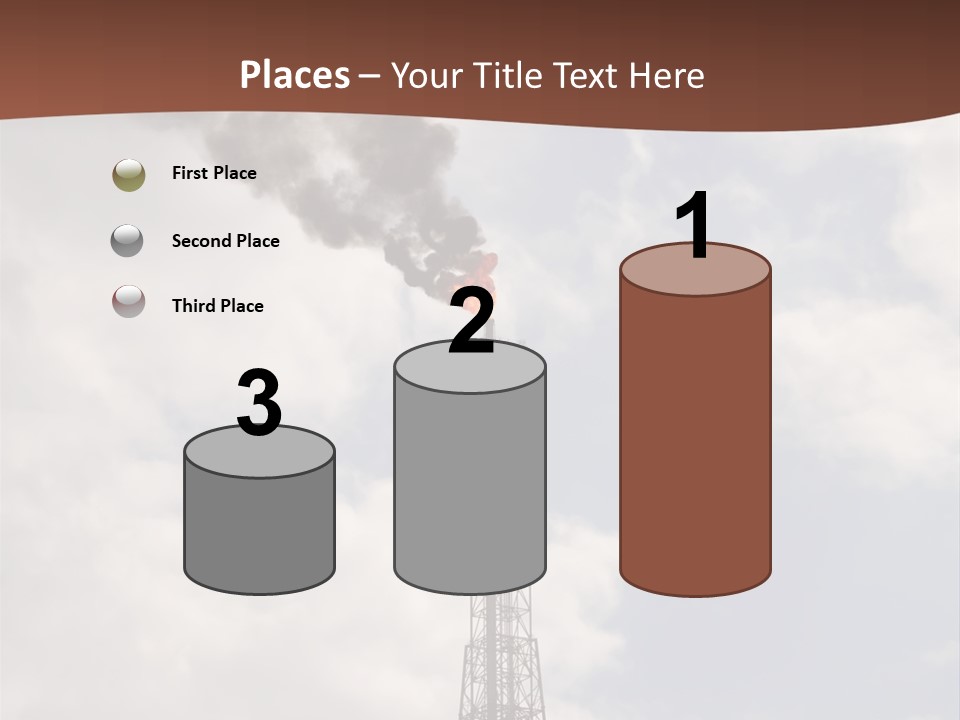 Flare In The Port Of Antwerp(Belgium/Eur Ope) PowerPoint Template