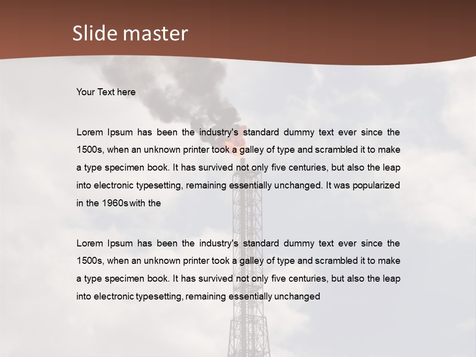 Flare In The Port Of Antwerp(Belgium/Eur Ope) PowerPoint Template