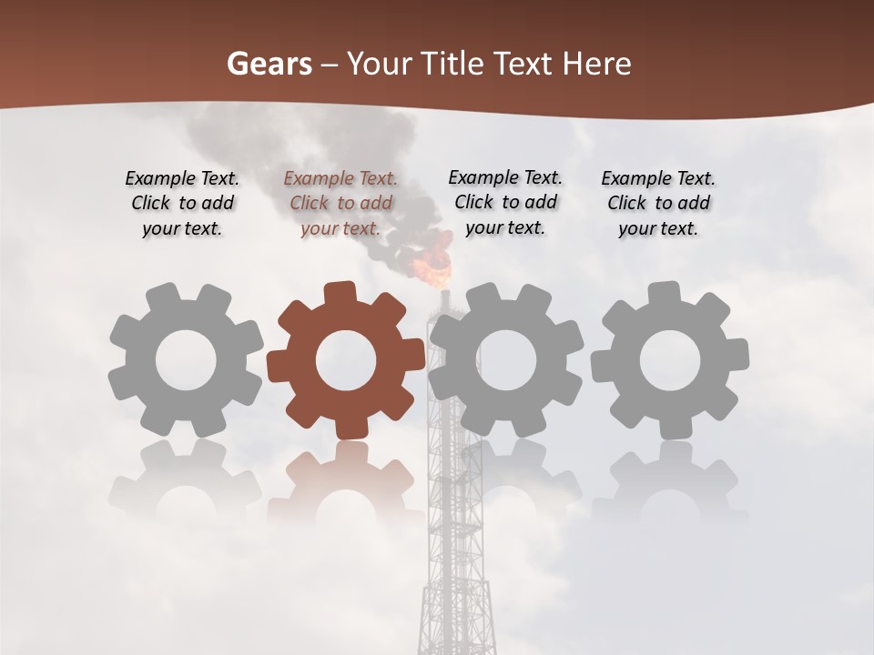 Flare In The Port Of Antwerp(Belgium/Eur Ope) PowerPoint Template