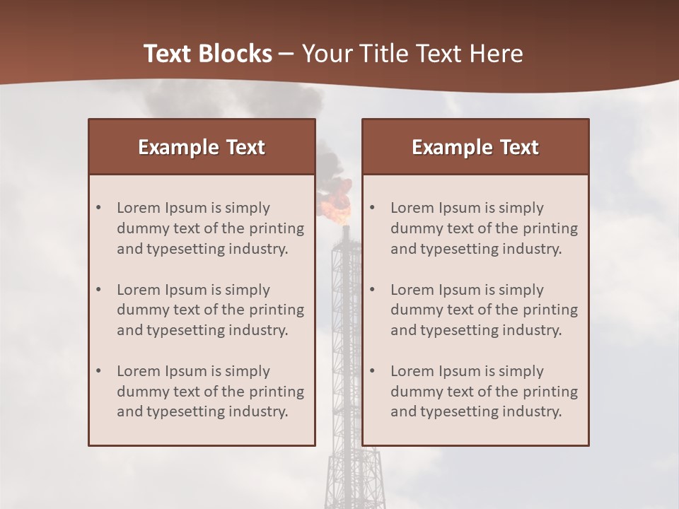 Flare In The Port Of Antwerp(Belgium/Eur Ope) PowerPoint Template