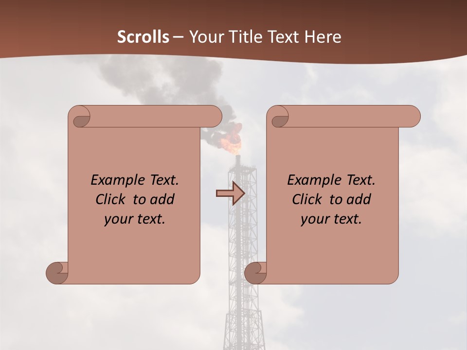 Flare In The Port Of Antwerp(Belgium/Eur Ope) PowerPoint Template