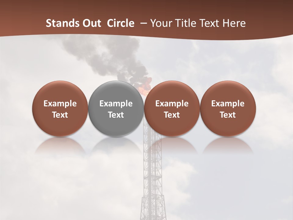 Flare In The Port Of Antwerp(Belgium/Eur Ope) PowerPoint Template