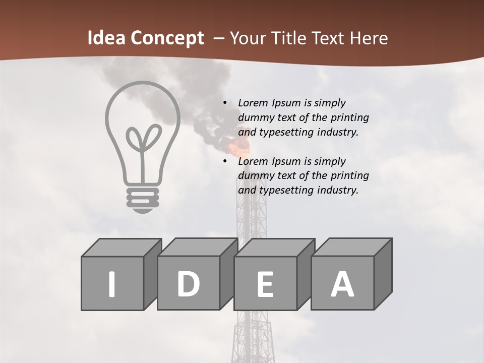 Flare In The Port Of Antwerp(Belgium/Eur Ope) PowerPoint Template