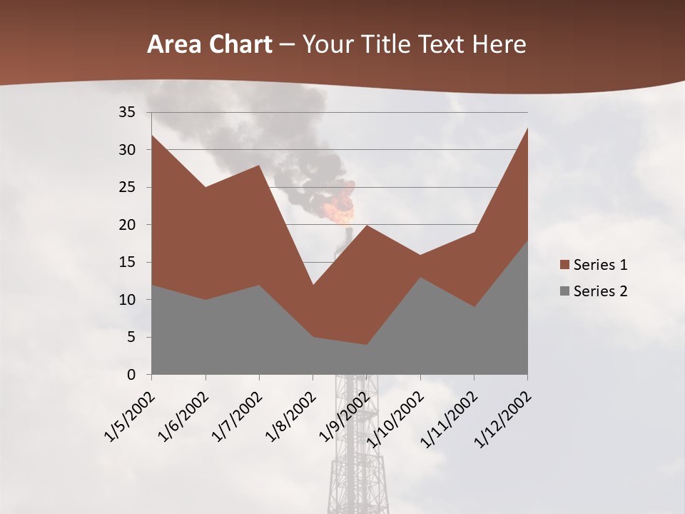 Flare In The Port Of Antwerp(Belgium/Eur Ope) PowerPoint Template