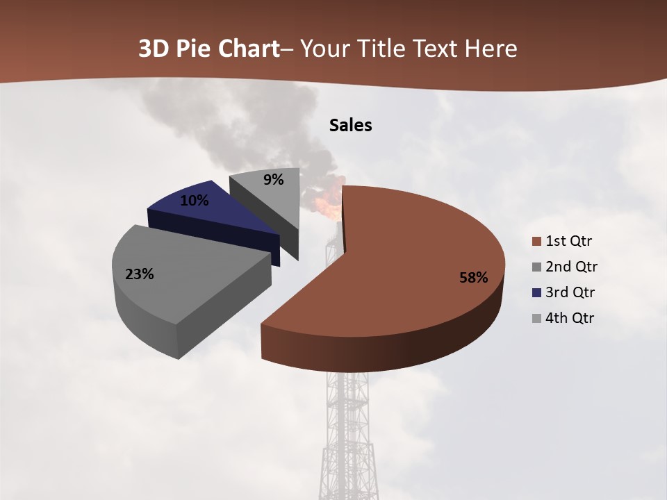 Flare In The Port Of Antwerp(Belgium/Eur Ope) PowerPoint Template
