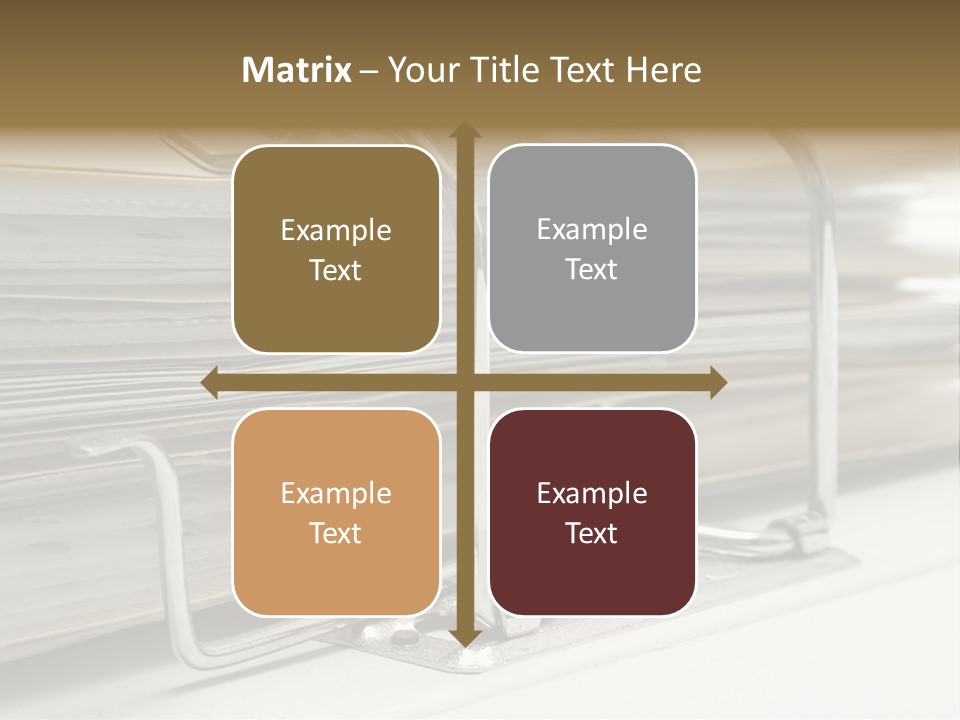 Open Lever Arch File (Close View) PowerPoint Template
