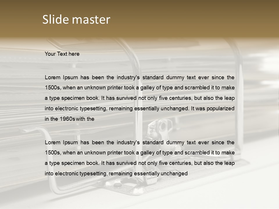 Open Lever Arch File (Close View) PowerPoint Template