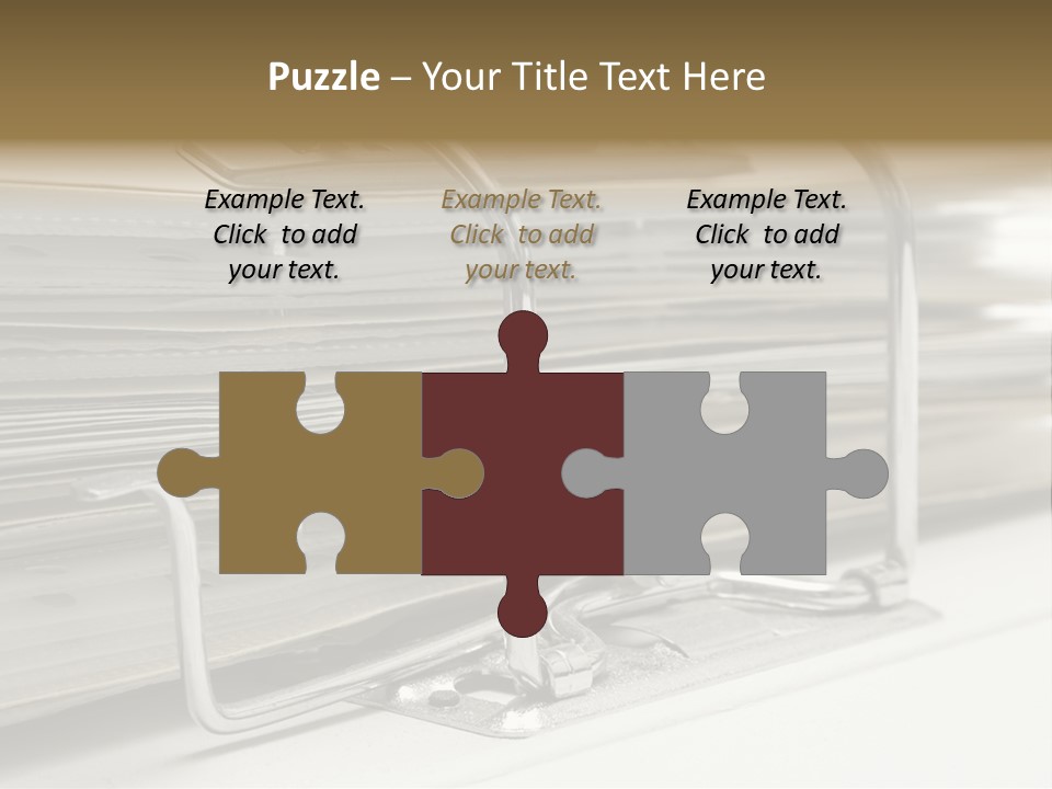 Open Lever Arch File (Close View) PowerPoint Template