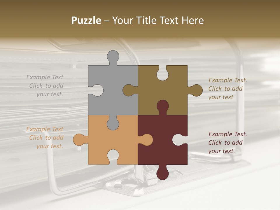 Open Lever Arch File (Close View) PowerPoint Template