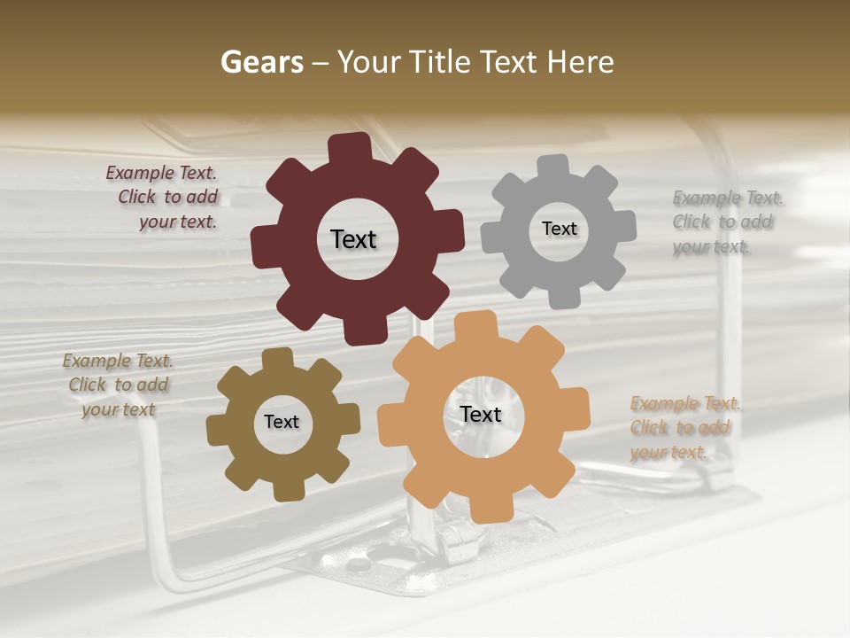 Open Lever Arch File (Close View) PowerPoint Template