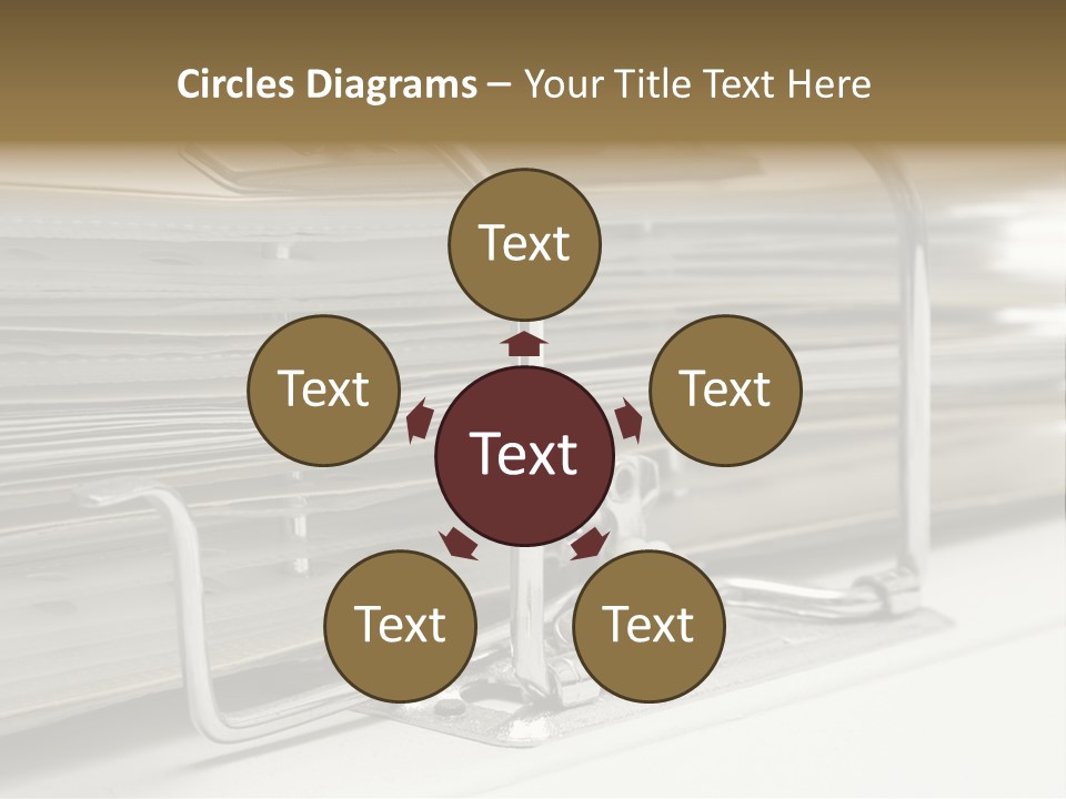 Open Lever Arch File (Close View) PowerPoint Template