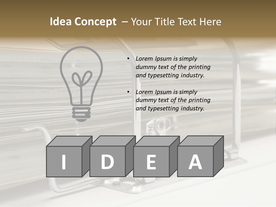 Open Lever Arch File (Close View) PowerPoint Template