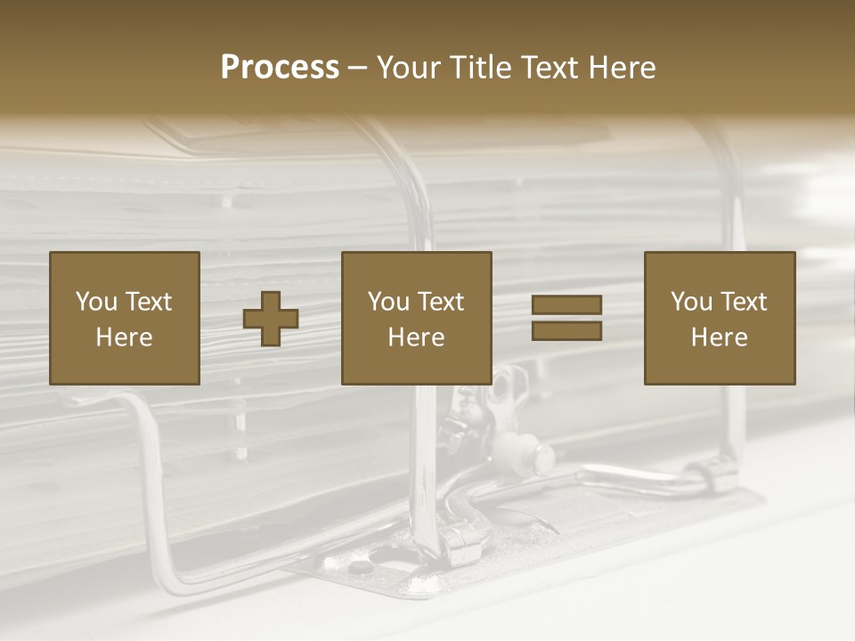 Open Lever Arch File (Close View) PowerPoint Template