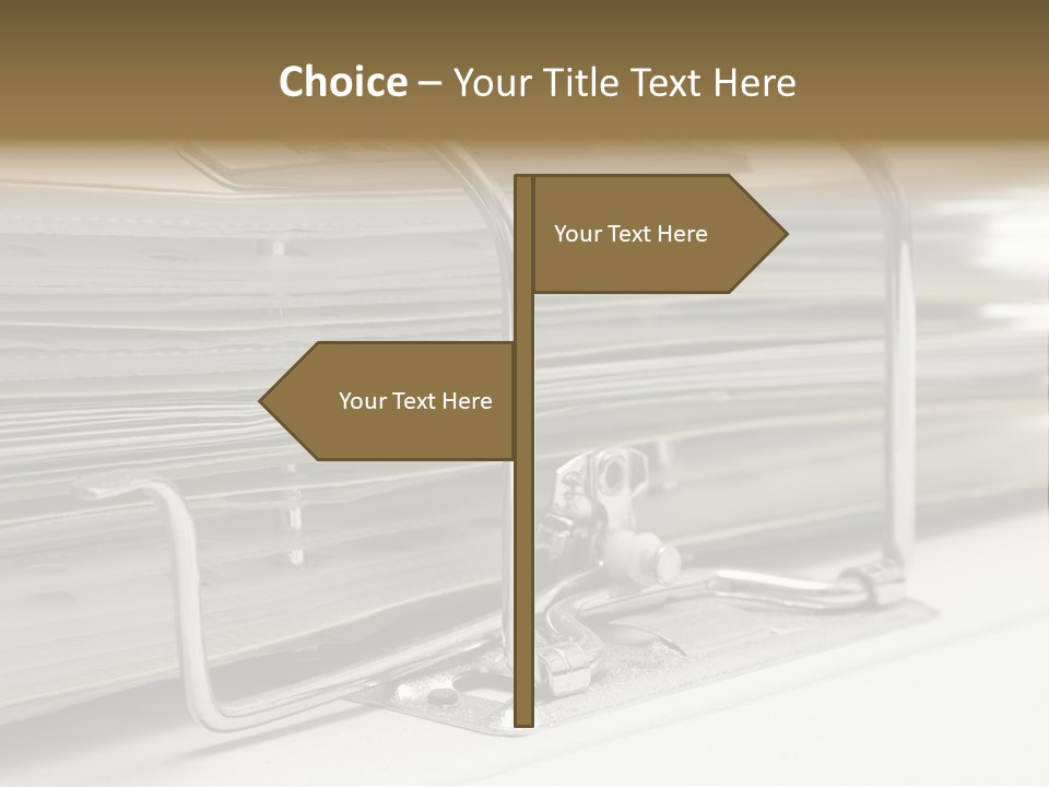 Open Lever Arch File (Close View) PowerPoint Template