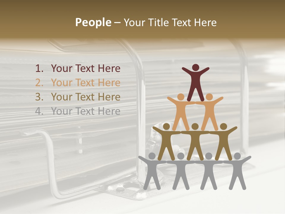 Open Lever Arch File (Close View) PowerPoint Template