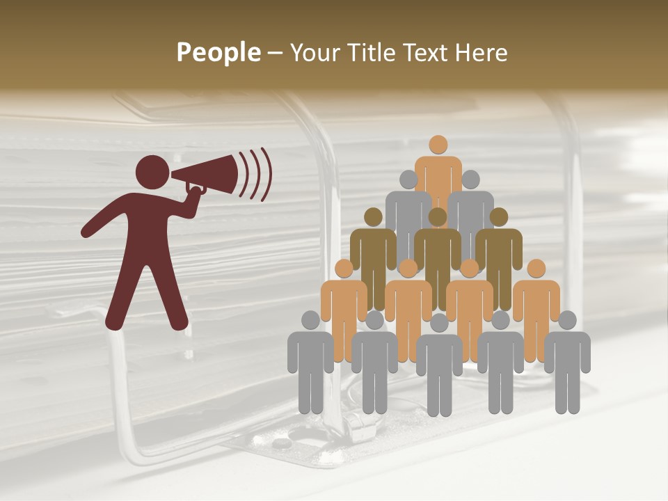 Open Lever Arch File (Close View) PowerPoint Template