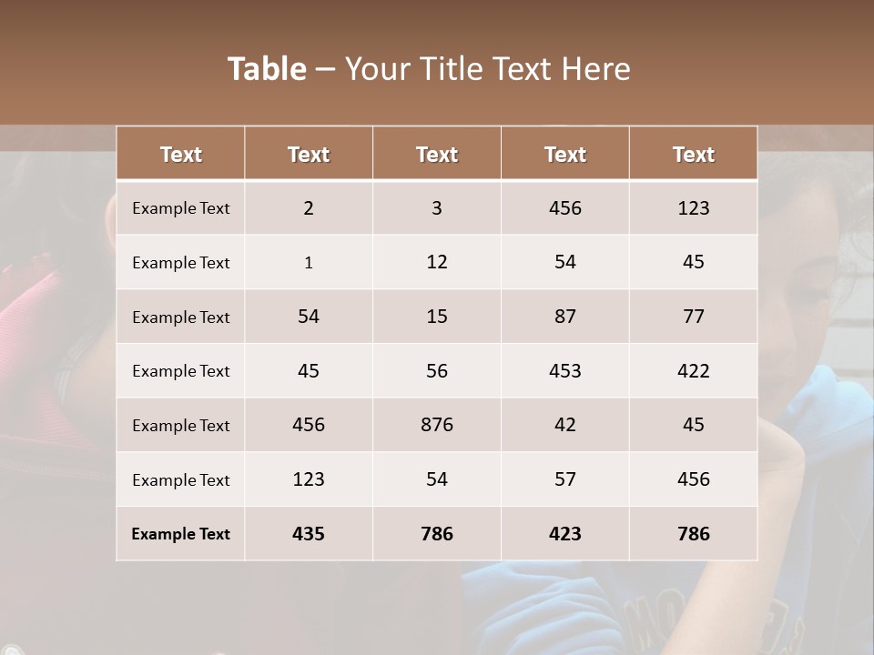 Two Young Girls Sitting On A Bench Looking At Something PowerPoint Template