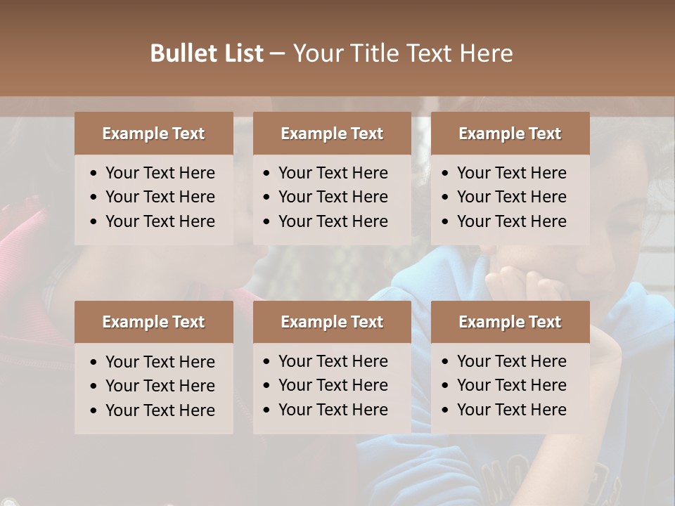 Two Young Girls Sitting On A Bench Looking At Something PowerPoint Template