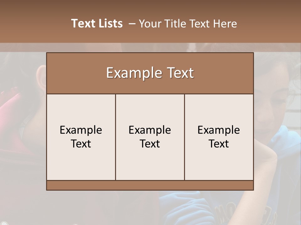 Two Young Girls Sitting On A Bench Looking At Something PowerPoint Template