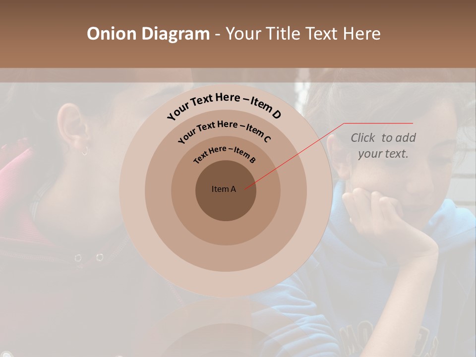 Two Young Girls Sitting On A Bench Looking At Something PowerPoint Template