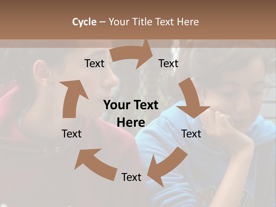 Two Young Girls Sitting On A Bench Looking At Something PowerPoint Template
