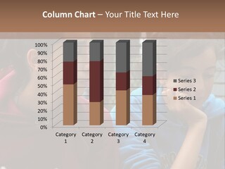 Two Young Girls Sitting On A Bench Looking At Something PowerPoint Template