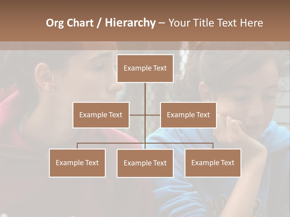 Two Young Girls Sitting On A Bench Looking At Something PowerPoint Template