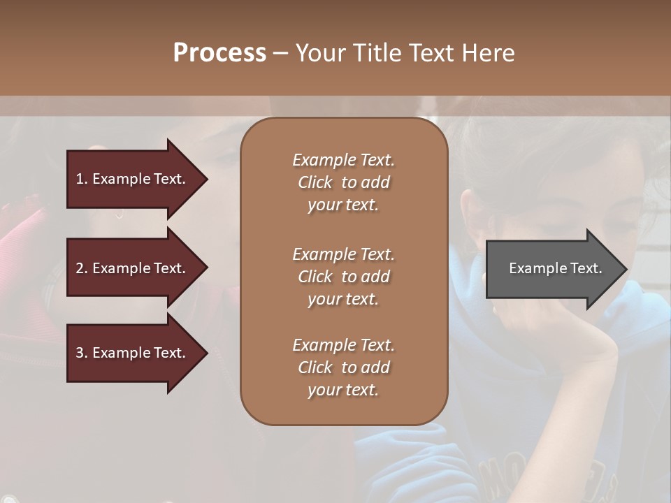 Two Young Girls Sitting On A Bench Looking At Something PowerPoint Template