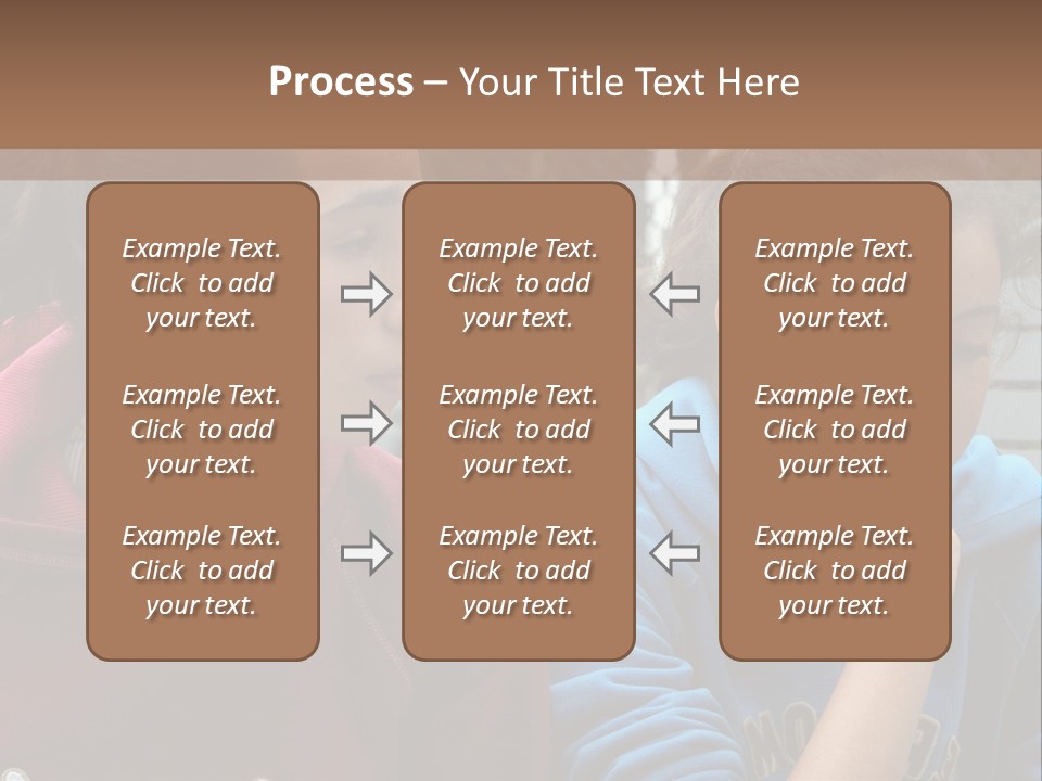 Two Young Girls Sitting On A Bench Looking At Something PowerPoint Template