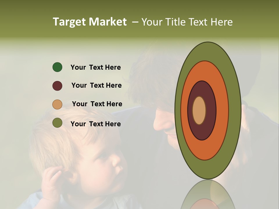 A Young Son Mimics His Father Who Is Talking On His Mobile PowerPoint Template