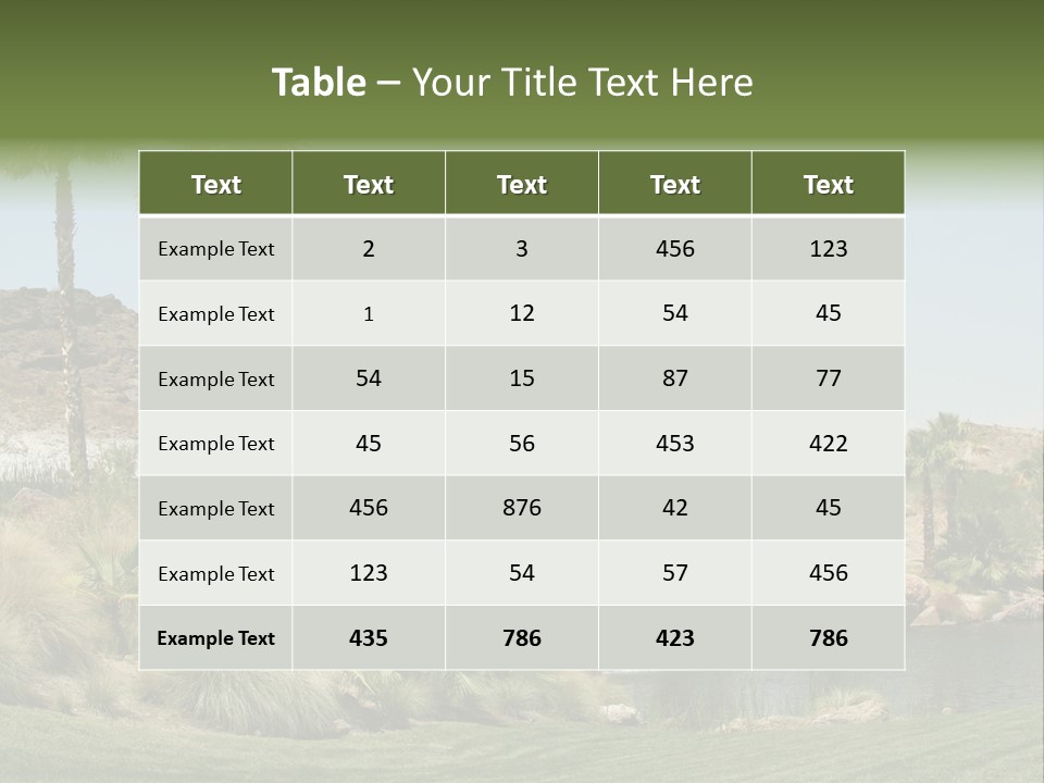 Beautiful Waterfall And Palm Trees PowerPoint Template