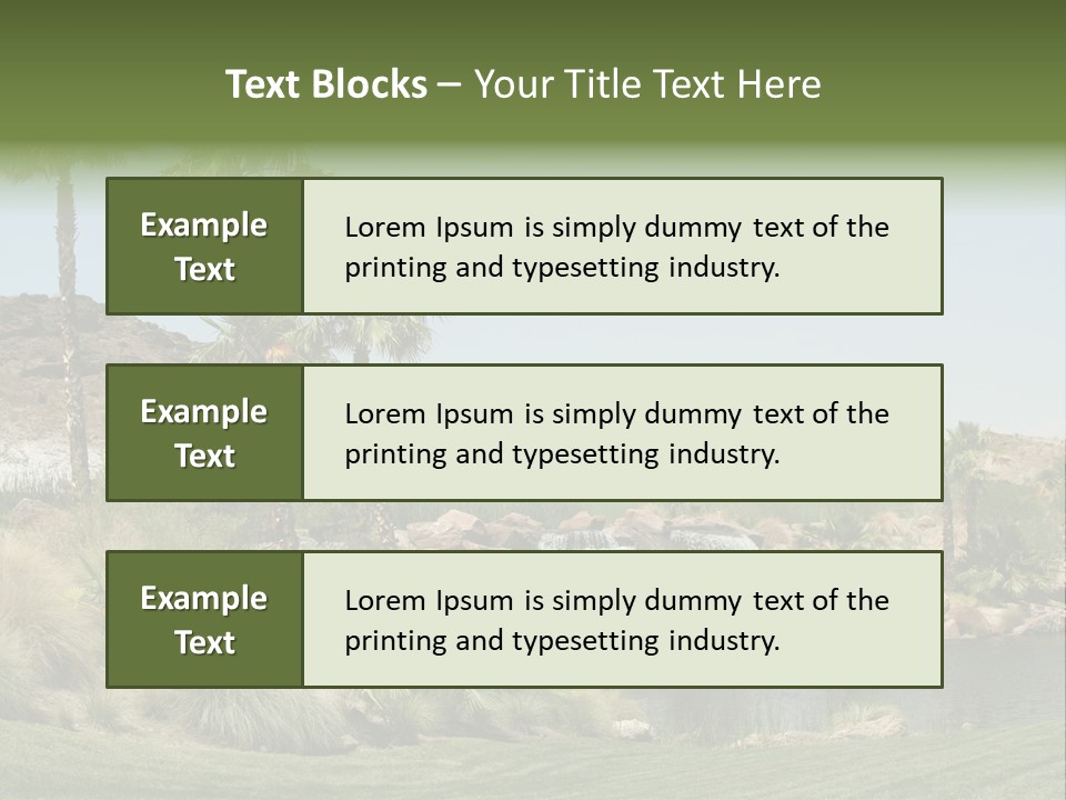 Beautiful Waterfall And Palm Trees PowerPoint Template