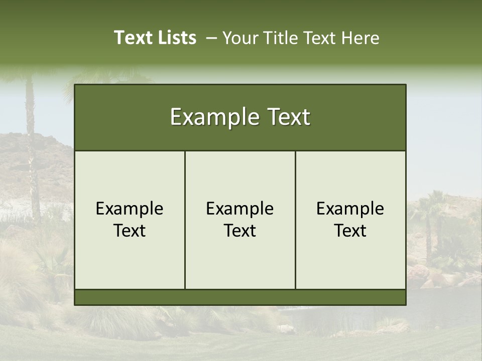 Beautiful Waterfall And Palm Trees PowerPoint Template