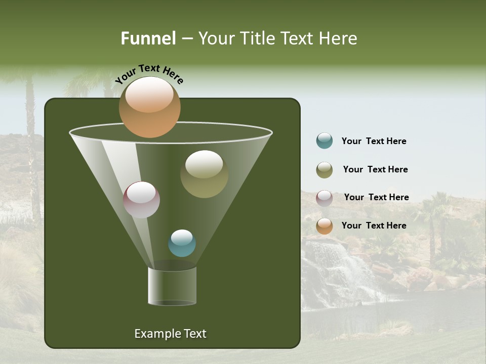 Beautiful Waterfall And Palm Trees PowerPoint Template