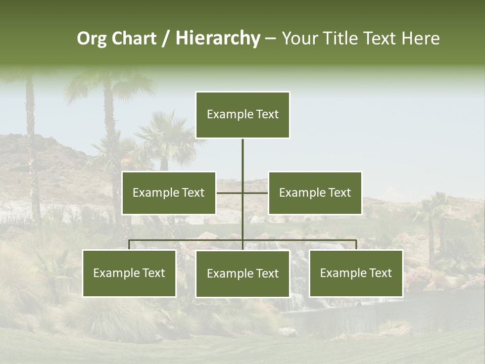 Beautiful Waterfall And Palm Trees PowerPoint Template