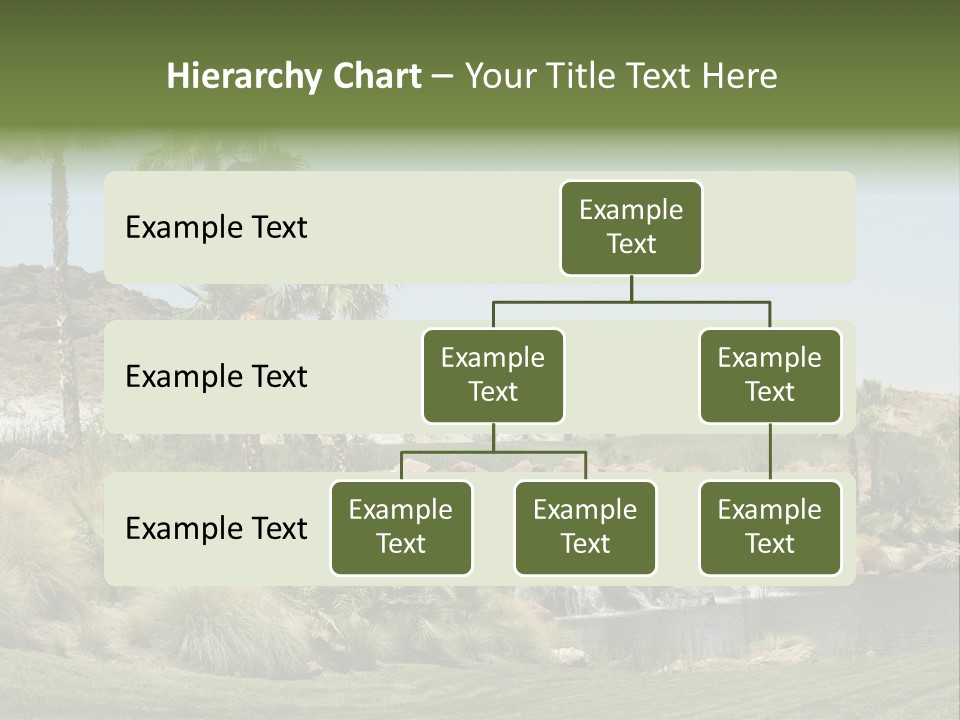 Beautiful Waterfall And Palm Trees PowerPoint Template
