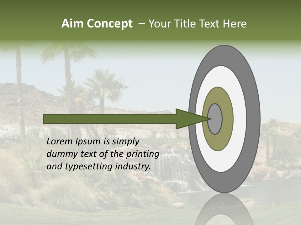 Beautiful Waterfall And Palm Trees PowerPoint Template