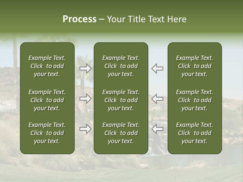 Beautiful Waterfall And Palm Trees PowerPoint Template