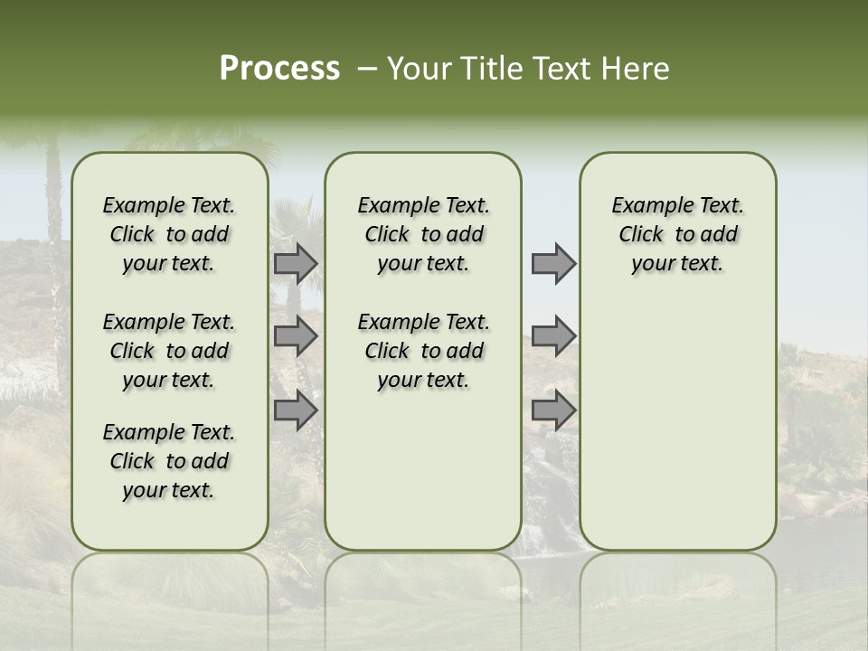 Beautiful Waterfall And Palm Trees PowerPoint Template