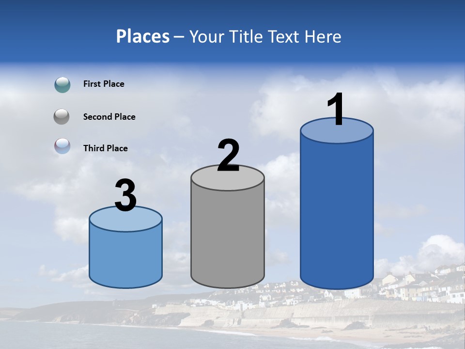 Porthleven, Cornwall, Uk With A Great Sky. PowerPoint Template