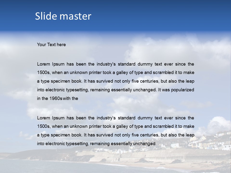 Porthleven, Cornwall, Uk With A Great Sky. PowerPoint Template