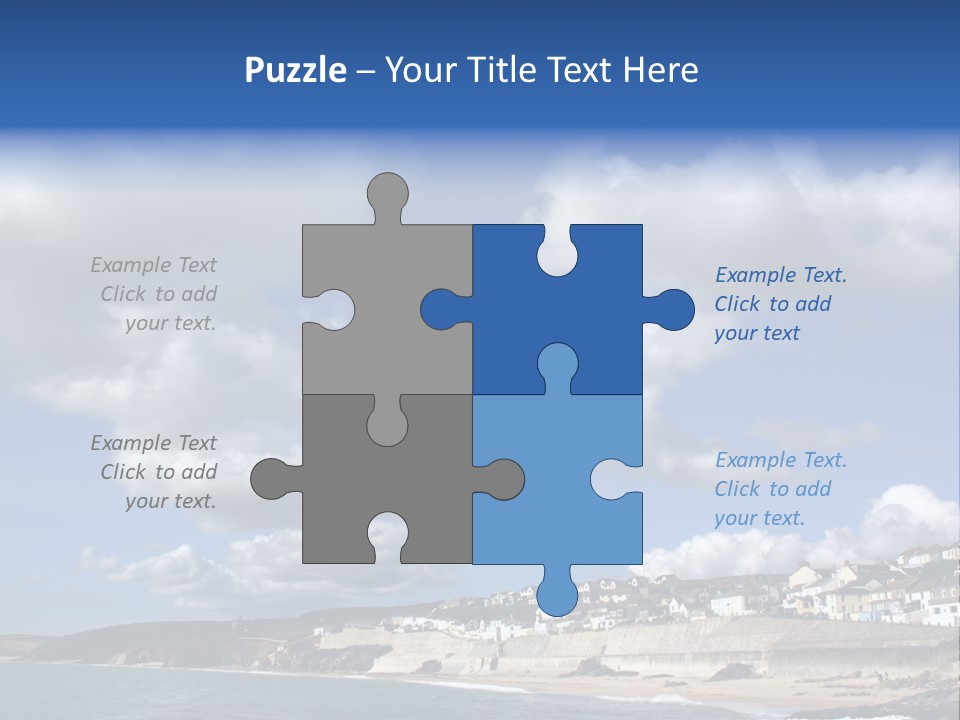 Porthleven, Cornwall, Uk With A Great Sky. PowerPoint Template