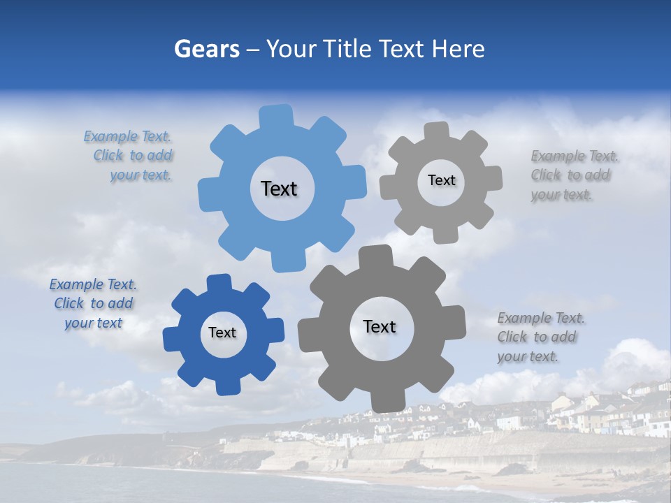 Porthleven, Cornwall, Uk With A Great Sky. PowerPoint Template