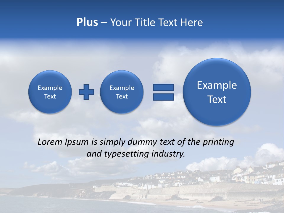 Porthleven, Cornwall, Uk With A Great Sky. PowerPoint Template