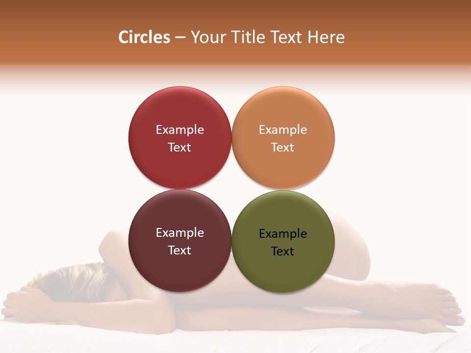 Woman Asleep In A Ball With White Background PowerPoint Template