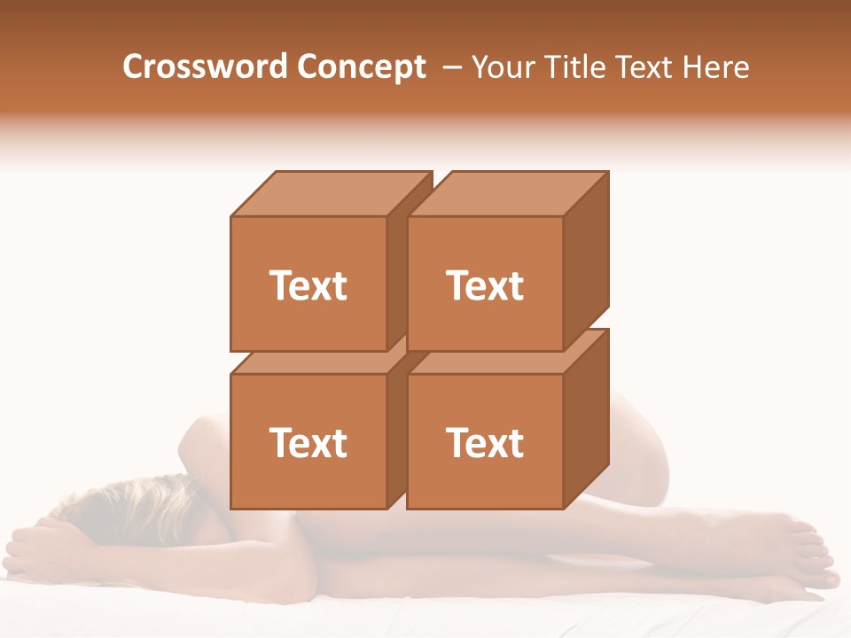 Woman Asleep In A Ball With White Background PowerPoint Template