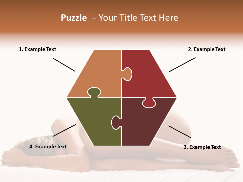 Woman Asleep In A Ball With White Background PowerPoint Template